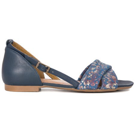 Maciejka Navy + Flowers Sandals 04614-43/00-5