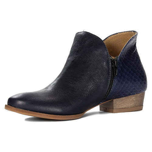 Maciejka Navy Leather Boots