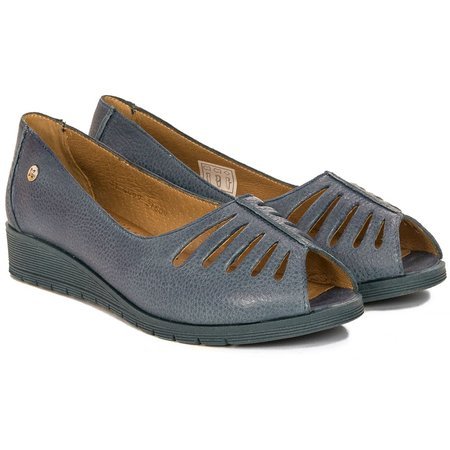 Maciejka Navy Women's Flat Shoes 04499-17/00-1