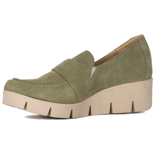 Maciejka Olive suede leather Low Shoes 05829-24/00-1