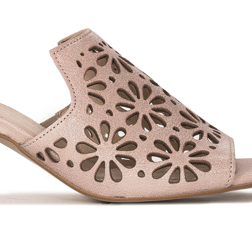 Maciejka Pink Women's Leather Slides
