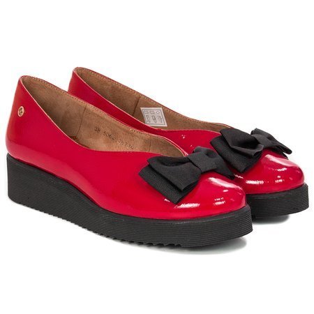 Maciejka Red Flat Shoes 05062-08/00-5