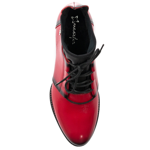 Maciejka Red Lace-up Boots 04744-08/00-7