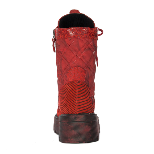 Maciejka Red Lace-up Boots 05634-08/00-7