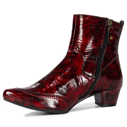 Maciejka Red Leather Women's Boots