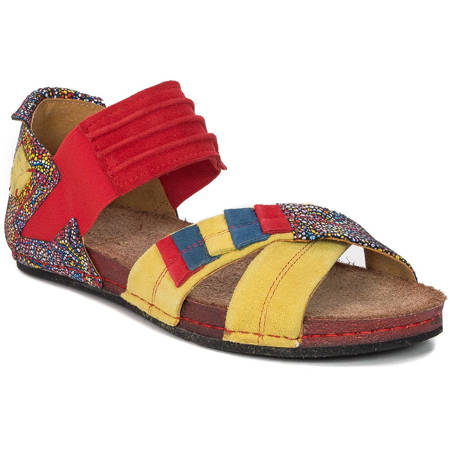 Maciejka Red Yellow Sandals 03375-43/00-5