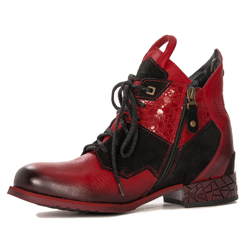 Maciejka Red women's Lace-Up Boots 05575-08/00-3