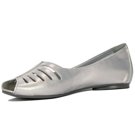 Maciejka Silver Flat Shoes 03497-35/00-6