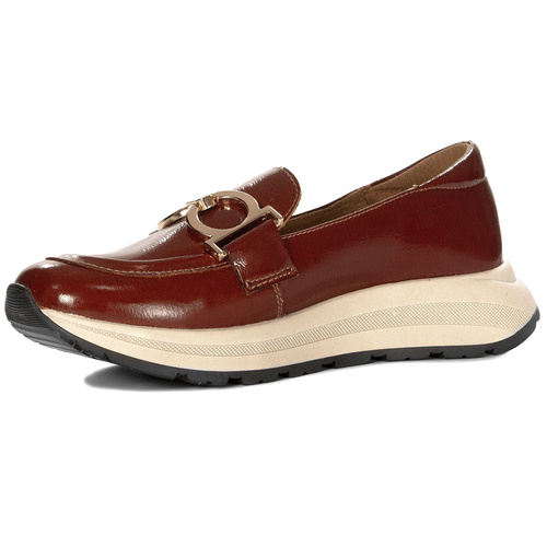 Maciejka Woman's Brown Pattent Leather Shoes