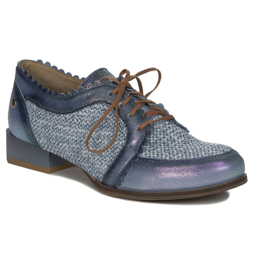 Maciejka Woman's Leather Blue Shoes