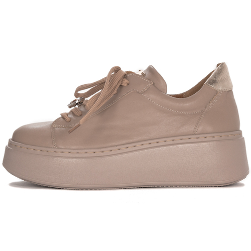 Maciejka Woman's Sneakers Beige Leather 06191-04/00-8