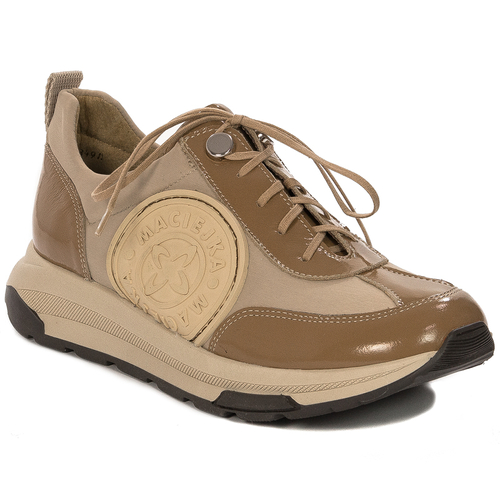 Maciejka Woman's Sneakers Beige Leather 