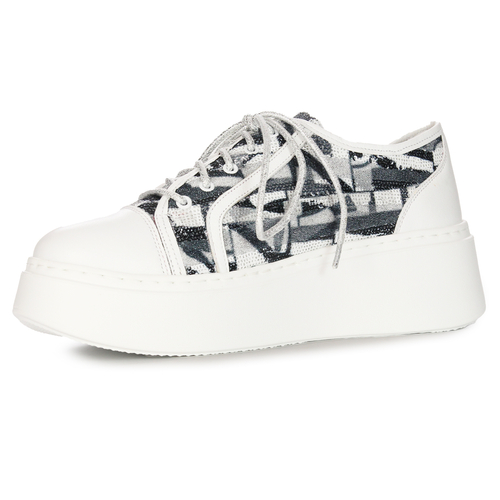 Maciejka Woman's Sneakers White Gray 06479-11/00-7