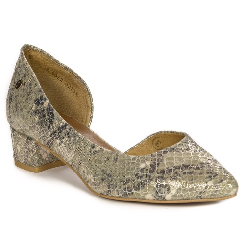 Maciejka Women's Beige + Gold Pumps