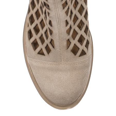 Maciejka Women's Beige openwork leather ankle boots