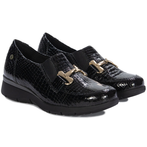 Maciejka Women's Black Leather Low Shoes