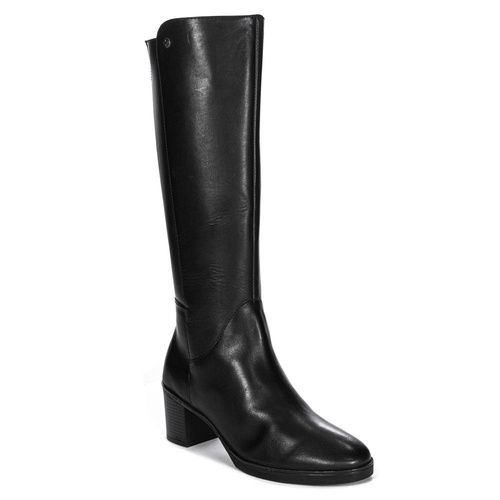 Maciejka Women's Black leather Knee-High Boots 