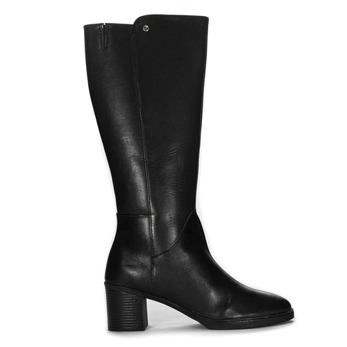 Maciejka Women's Black leather Knee-High Boots 