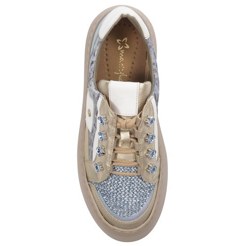 Maciejka Women's Blue + Beige Half Shoes