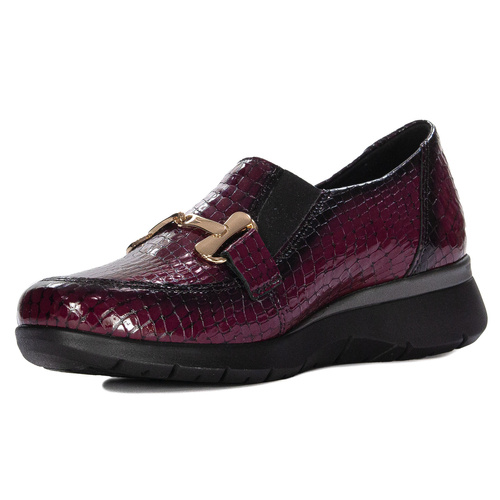 Maciejka Women's Burgund Leather Low Shoes