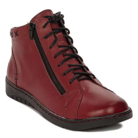 Maciejka Women's Burgundy Lace-up Boots
