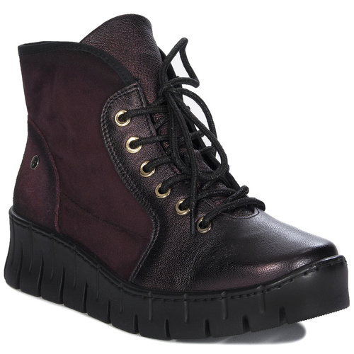 Maciejka Women's Leather Burgundy Boots