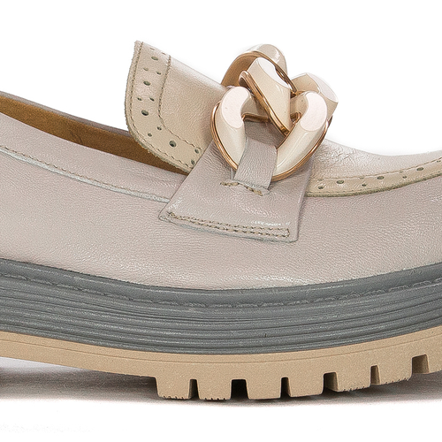 Maciejka Women's Light Ash and Beige On Platform