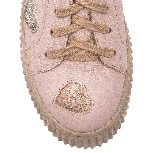 Maciejka Women's Pink Hearts Flat Shoes