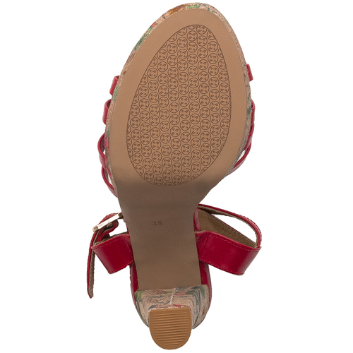 Maciejka Women's Sandals Natural Leather Red