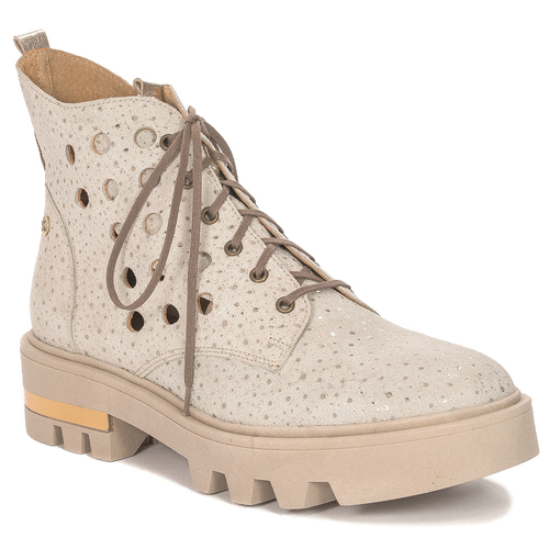 Maciejka Women's ankle boots natural leather beige