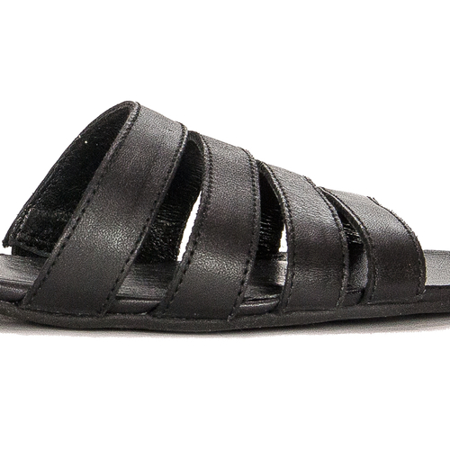 Maciejka Women's flat sandals natural leather Black
