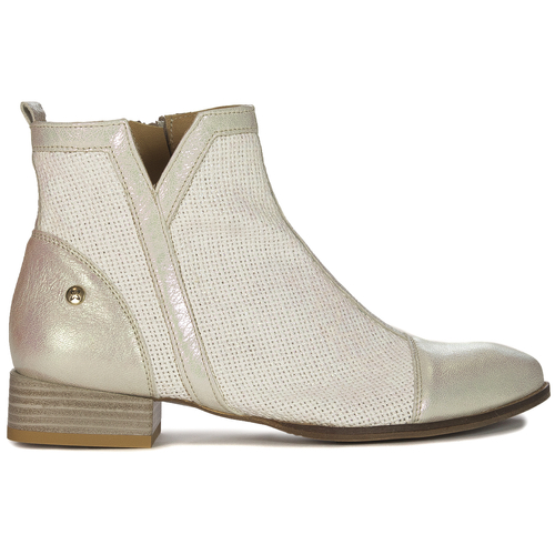 Maciejka Women's leather light beige boots