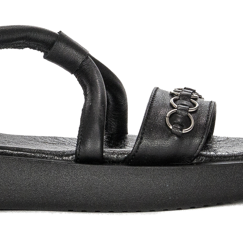 Maciejka Women's natural leather Black sandals