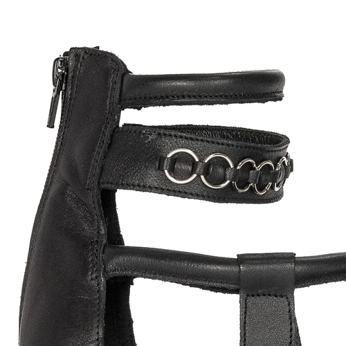 Maciejka Women's natural leather Black sandals