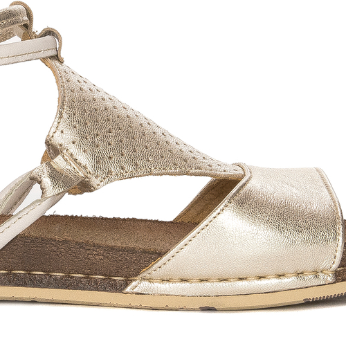 Maciejka Women's natural leather Gold sandals