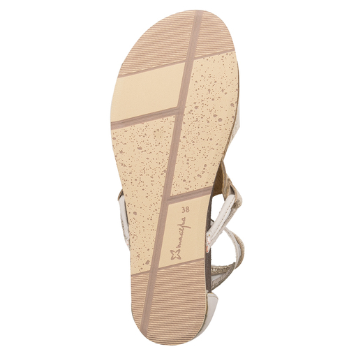 Maciejka Women's natural leather Gold sandals