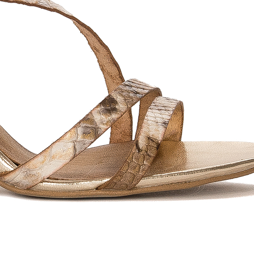 Maciejka Women's sandals in natural leather gold