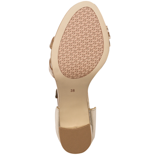 Maciejka Women's sandals in natural leather gold