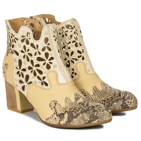 Maciejka Yellow + Beige Boots 04369-27/00-5