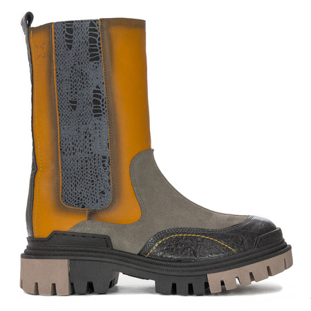 Maciejka Yellow Grey Boots 05141-07/00-7