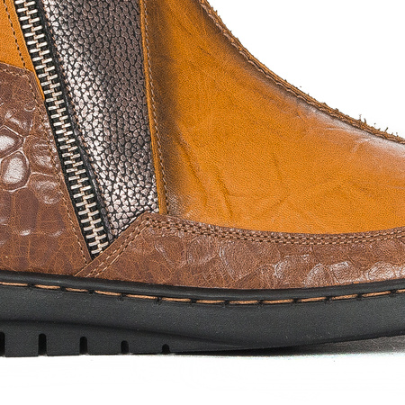 Maciejka Yellow Lace-up Boots