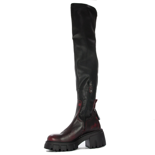 Maciejka black and red  Knee-High Women's Boots