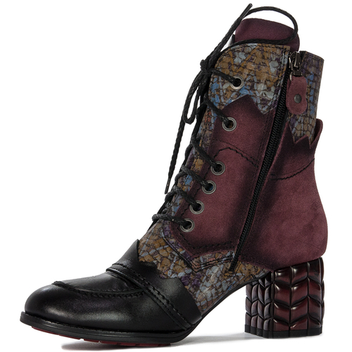 Maciejka burgundy Lace-up Boots