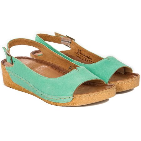 Maciejka green women's Sandals 01974-44/00-5