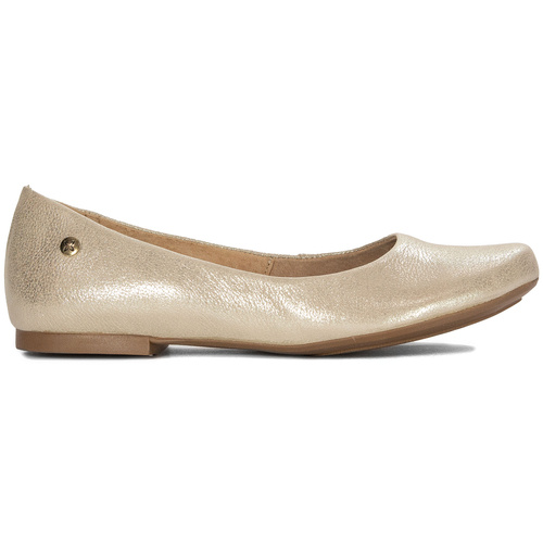 Maciejka leather Gold Ballerinas 00903-68/00-5