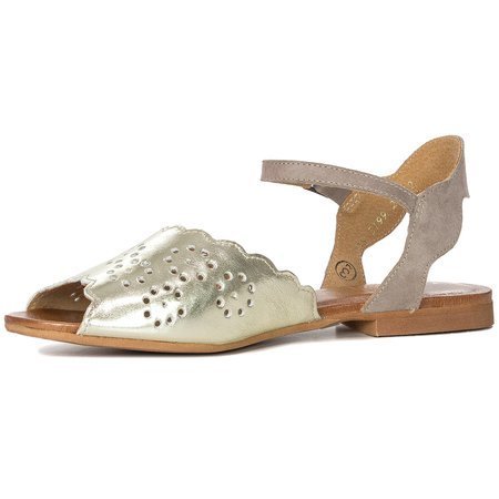 Maciejka women's Beige - Gold Sandals