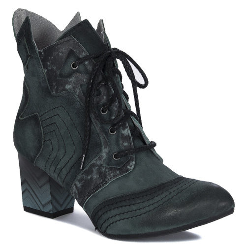 Maciejka women's Green leather Lace-up Boots