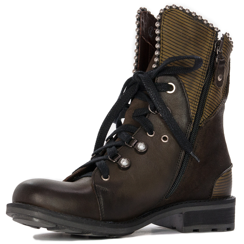 Maciejka women's Olive Lace-up Boots