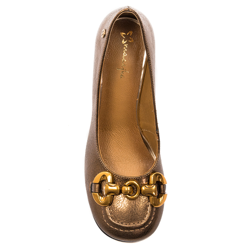 Women's Gold Leather Pumps 06244-02/00-1