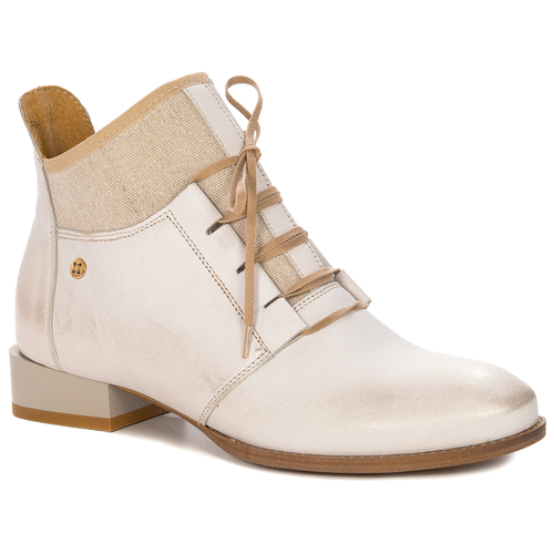 Maciejka 04744-22/00-5 women's Light Beige Lace-up Boots